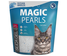Magic Cat Placek Silikoninis smėlis kačių tualetui : MAGIC PEARLS Ocean Breeze 7,6 l