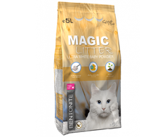 Placek Smiltis kaķu tualetēm - Magic Litter Bentonite Ultra Baltas Baby Powder, 5l