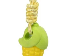 Trixie Žaislas šuniui Kukurūzų burbuolė ant virvės, TPR, 13 cm/34 cm