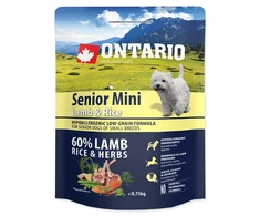 Ontario Senior Mini su ėriena ir ryžiais 0,75kg