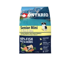 Ontario Senior Mini žuvis ir ryžiai 2,25kg