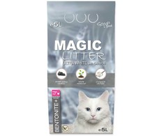 Kačių kraikas - Placek WC MAGIC LITTER bentonito itin baltas su anglimi, 5 l