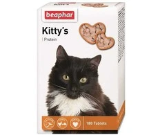 Vitamīni kaķiem - Beaphar KITTY'S + Protein (Fish), 180tab.