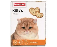 Vitamīnizēta papildbarība - Beaphar KITTY'S Cheese, 75tab.