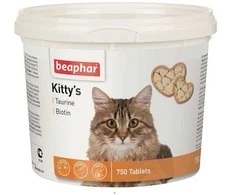 Vitamīnizēta papildbarība - Beaphar KITTY'S + Taurine + Biotin, 750tab