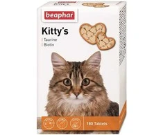 Vitamīnizēta papildbarība - Beaphar KITTY'S + Taurine + Biotin, 180tab.