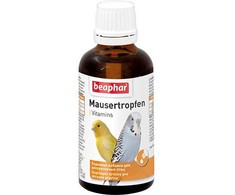 Vitaminizēta papildbarība putniem - Beaphar Mausertropfen, 50ml