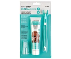 Artero Dental Pack – Complete Teeth Cleaning Kit with Finger Toothbrush and Dantų pasta