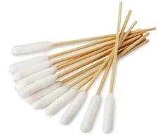 BambooStick L/XL Ausų valymo lazdelės – itin dideli medvilniniai antgaliai, švelnios ir sugeriančios, 10 vnt. pakuotė