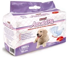 BestBone AssonbiPi Dog Diapers – Vidutinio dydžio, nepralaidūs vienkartiniai vystyklai, 12 vnt. pakuotė