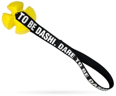 Dashi Geltonas TPR tampymo kamuoliukas 8cm – tvirtas, ilgaamžis žaislas su juostele rankenai