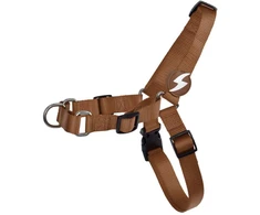 Dashi Solid Front Brown – Norvegiško stiliaus „No-Pull“ šunų antkaklis, didelis, ilgaamžiškas dizainas