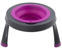 Dexas Popware Sulankstomas paaukštintas lesintuvas 355ml – Sulankstomas paaukštintas dubenėlis, erdvę taupantis fuksijų dizainas