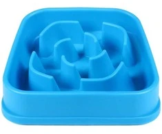 Dexas Slow Maze Feeder 1920ml – Mėlyni neslystantis dubenėlis su labirinto dizainu, skatina sveiką mitybą