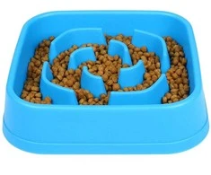 Dexas Slow Maze Feeder 1920ml – Mėlyni neslystantis dubenėlis su labirinto dizainu, skatina sveiką mitybą