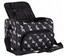 Show Tech Deluxe Grooming Bag – Erdvus audinio organizatorius su šunų veislių atspaudu, 40x26x28cm