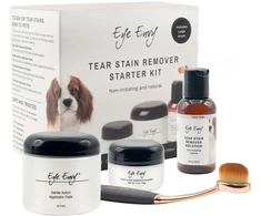 Eye Envy Starter Kit su dideliu šepetėliu šunims – pilnas ašarų dėmių šalinimo rinkinys su minkštu aplikatoriumi