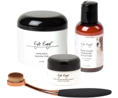 Eye Envy Starter Kit su dideliu šepetėliu šunims – pilnas ašarų dėmių šalinimo rinkinys su minkštu aplikatoriumi