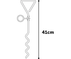 Flamingo Pavadinimo Kotas 41cm – Tvirtas Metalinis Inkaras, Saugus Lauko Pririšimo Įrenginys