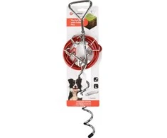 FLAMINGO Šuns prisegimo kuolas 46cm – metalinis kuolas su 3m plieniniu pavadėliu, ilgaamžė konstrukcija