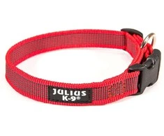 Julius K9 Color &amp; Gray Apykaklė 2.5cm – Patvarus Reguliuojamas Nailoninis Šunų Antkaklis, Juodas