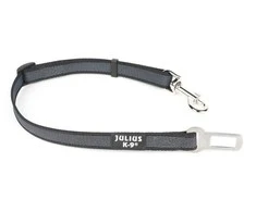 Julius-K9 Color &amp; Gray saugos diržo adapteris – reguliuojamas juodas automobilio saugos diržas, patvarus dizainas