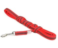 Julius K9 Color &amp; Gray Supergrip pavadėlis su rankena – raudonas, neslystantis, 300cm x 14mm, patvarus treniruočių pavadėlis