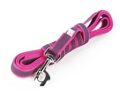 Julius K9 Color &amp; Gray Supergrip pavadėlis su rankena – Rožinis, neslystantis, 300cm x 20mm, patvarus dresavimo pavadėlis