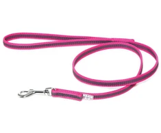 Julius K9 Color &amp; Gray Supergrip pavadėlis su rankena – Rožinis, neslystantis, 300cm x 20mm, patvarus dresavimo pavadėlis