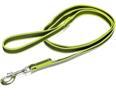 „Julius K9 Color &amp; Gray Supergrip“ pavadėlis – neslystantis, neono geltonumo, 120cm x 14mm, ergonomiška rankena