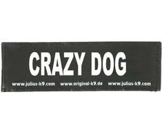 Julius K9 Crazy Dog Patch rinkinys – Velcro tvirtinimas, mažas dydis, 2 vnt.