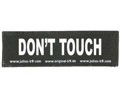 Julius K9 Don't Touch plevelė – didelio dydžio „Velcro“ tvirtinimas, 2 vnt., patvarus dizainas