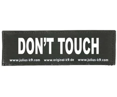 Julius K9 Don't Touch plevelė – didelio dydžio „Velcro“ tvirtinimas, 2 vnt., patvarus dizainas