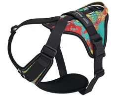 Julius-K9 IDC Longwalk Light Harness Crazy – Lengvi svoringis žygio pavadėlis su GPS lokatoriaus kišene, Dydis L