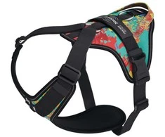 Julius-K9 IDC Longwalk Light Harness Crazy – Lengvi svoringis žygio pavadėlis su GPS lokatoriaus kišene, Dydis L