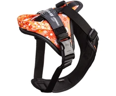 Julius-K9 IDC Longwalk Light Harness Rožinė Flower – Lengvas žygio diržas su GPS kišene, Dydis S