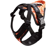 Julius-K9 IDC Longwalk Light Harness Rožinė Flower – Lengvas žygio diržas su GPS kišene, Dydis S