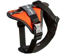 Julius-K9 IDC Longwalk Light Harness UV Oranžinis – Lengvos konstrukcijos žygio balnelis su GPS kišene, Dydis M