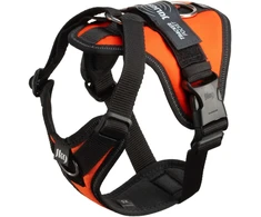 Julius-K9 IDC Longwalk Light Harness UV Oranžinis – Lengvos konstrukcijos žygio balnelis su GPS kišene, Dydis M