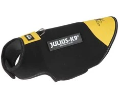 Julius-K9 IDC Neopreninė šunų striukė – juoda ir geltona, lengva terminė apsauga