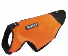 Julius-K9 IDC Neopreninis šunų kombinezonas – oranžinė ir juoda, lengvas vandeniui atsparaus dizaino