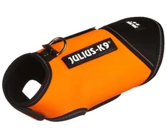 Julius-K9 IDC Neopreninis šunų kombinezonas – oranžinė ir juoda, lengvas vandeniui atsparaus dizaino