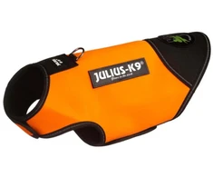 Julius-K9 IDC Neopreninis šunų kombinezonas – oranžinė ir juoda, lengvas vandeniui atsparaus dizaino