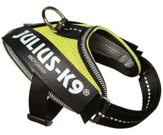 Julius K9 IDC Powair pakabėlis Neon – Lengvas, kvėpuojantis neoninės geltonos spalvos pakabėlis, XL dydis