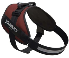 Julius-K9 IDC Powerharness Bordo-Ruda – Premium reguliuojama šunų pavadėlė, bordo, 3 dydis