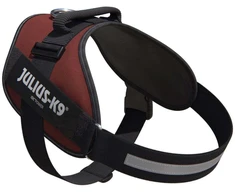 Julius-K9 IDC Powerharness Bordo-Ruda – Premium reguliuojama šunų pavadėlė, bordo, 3 dydis