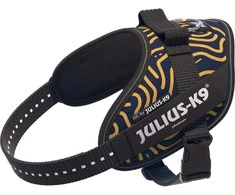 Julius-K9 IDC Powerharness Canyon – Atspindinti reguliuojama šunų petnešėlė, mini dydis, Canyon raštas