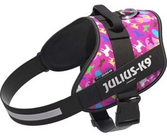 Julius-K9 IDC Powerharness Dogz – Atspindintis šunų pavadėlis su spalvingu raštu, 0 dydis