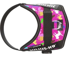 Julius-K9 IDC Powerharness Dogz – Atspindintis šunų pavadėlis su spalvingu raštu, 0 dydis