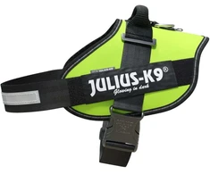 Julius-K9 IDC Powerharness Lime – aukščiausios kokybės reguliuojamas diržas, ryškios lime spalvos, 3 dydis